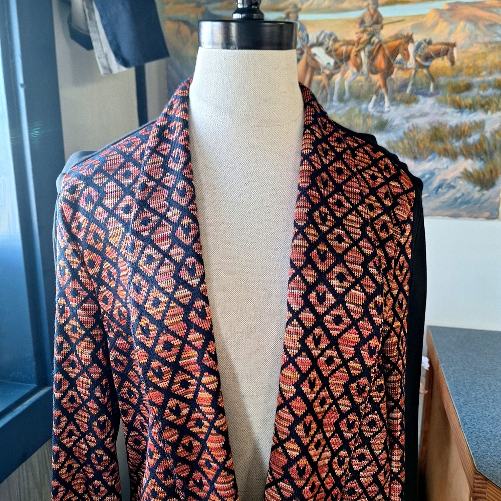Vintage Ruby Rd. "MACHU PICCHU 2014" Open Front Cardigan, Size Xl, Style#42132C5 - Picture 5 of 11